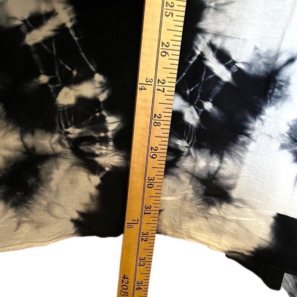 NWT Torrid Womens Black White Tie Dye Swim Coverup Poncho Style Side Ties OS - Picture 12 of 13